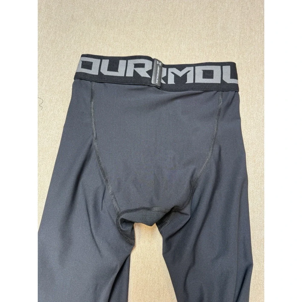 Under Armour Men's Black Compression Pants S Polyester Elastic Waist Sports